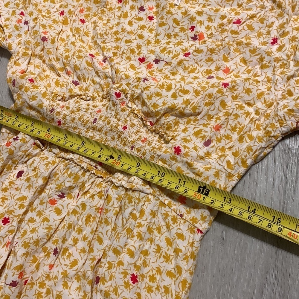 FREE PEOPLE In Full Bloom Fall Floral Midi Dress Women's Size XS midi‎ - Picture 12 of 13